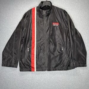 Edelbrock Racing Jacket Fleece Lined Sports Coat Men's Size XL Black HTF